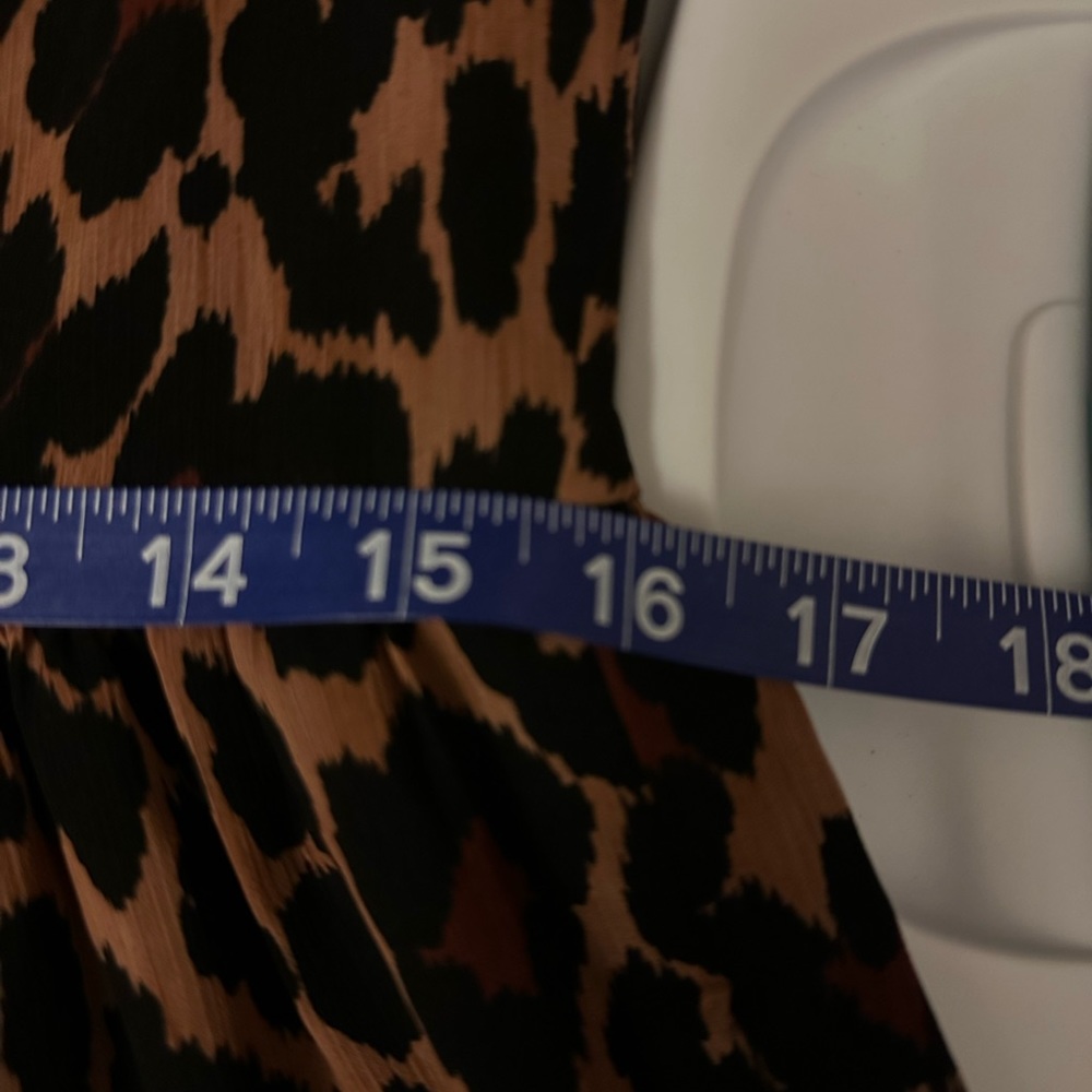 J. Crew Tie-Neck Dress in Leopard Crinkle Chiffon, size XXS, NWT - Picture 16 of 16